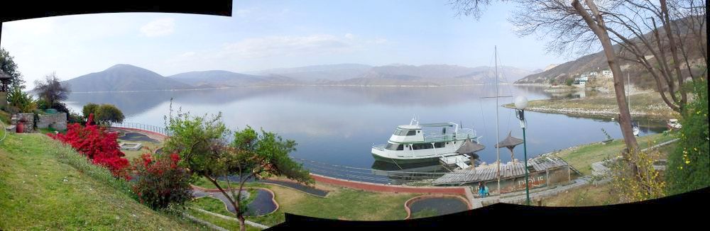 The view of Dique Cabra Corral from the back of Hotel del Dique.